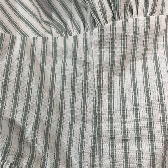 Wild Fable Halter Tiered Striped Smocked Mini Sun Dress Green/White Sz S | NWOT - Picture 5 of 7